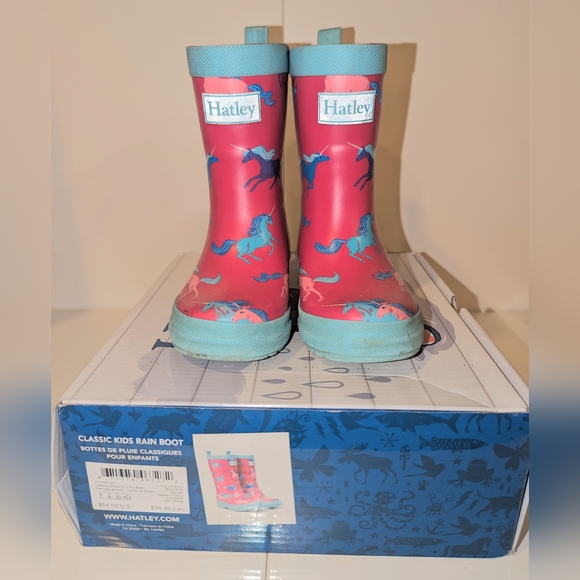 Hatley Toddler Unicorn Rainboots Size 7 - Picture 2 of 4